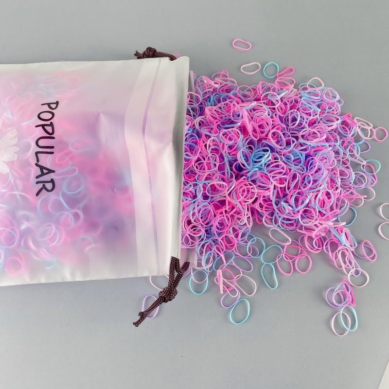 2000pcs/lot Children Transparent Hair Rubber Bands for Bracelets Baby Elastic Small Hair Tie Gum Kids Hair Beads Hair Accessorie