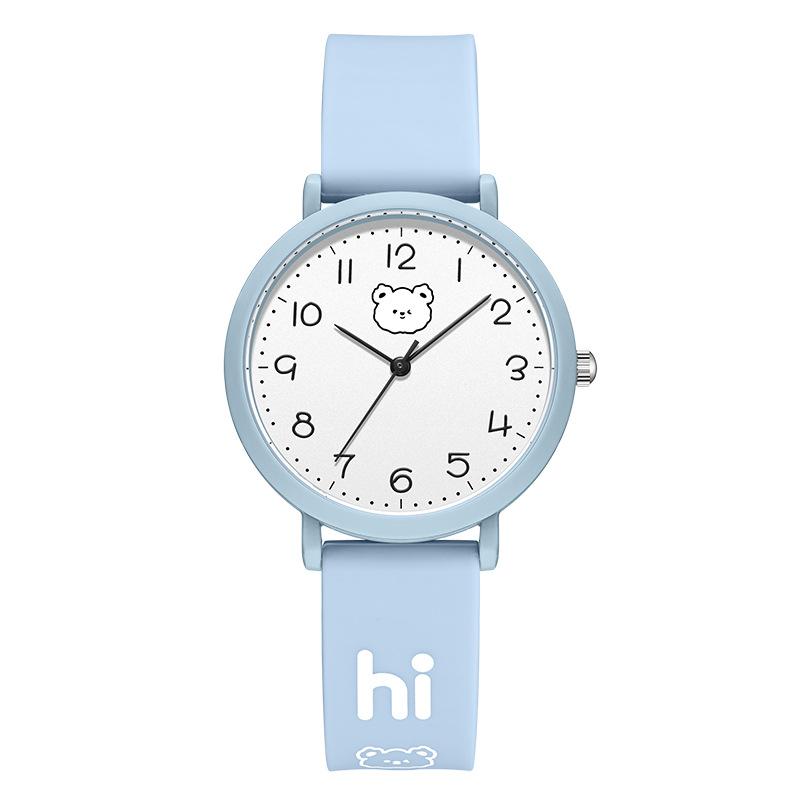 Cartoon Animation Student Watch Candy Color Waterproof Silicone Watch Small Fresh Junior High School Quartz Watch