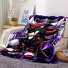 Shadow Hedgehog Artwork Flannel Blanket Super Soft Warm Cozy Blanket For Sofa Bed Office Travel Allseason Home Decor Gift