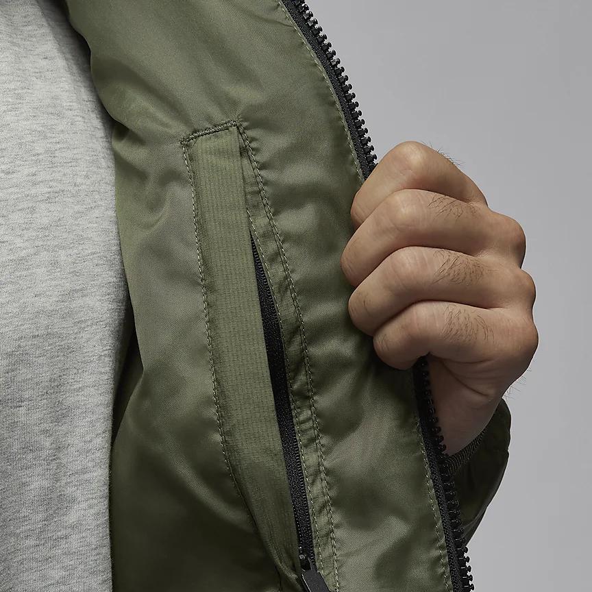 Jordan Sport Therma-FIT Comfortable Hooded Zip-Up Long Sleeve Jacket Men Jackets Olive-Green FZ3163-222