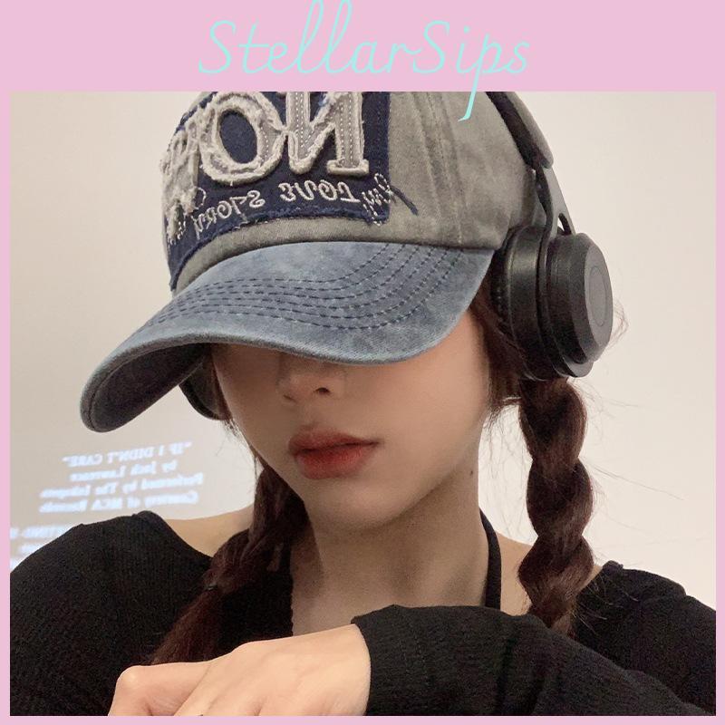 Pattern Letter Now Cowboy Baseball Retro Brimmed Duckbill Cap Outdoor Hat Leisure