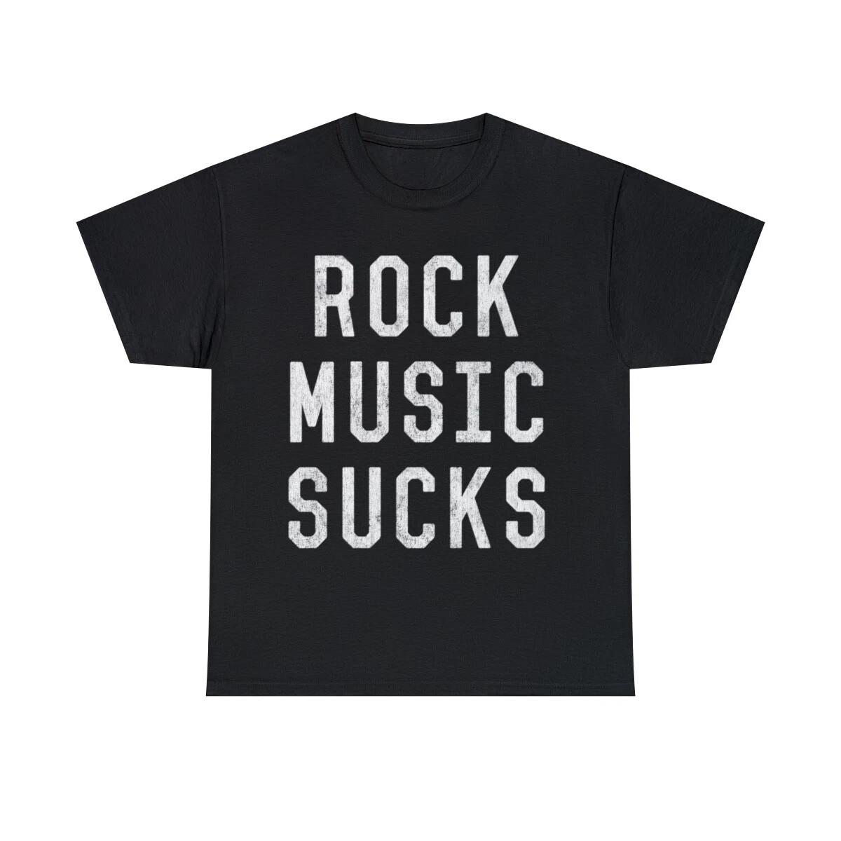 Retro Rock Music Sucks Graphic Tee Shirt, S-5XL S