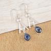 Sodalite Gemstone Jewelry, 925 Solid Sterling Silver Earrings, Handmade Designer Earrings, Sodalite Jewelry Gift For Mother