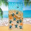 Sea Turtle Shell Printed Beach Towel, Quick Drying Water Absorbing Beach Pool Towel