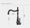Black Brass Kitchen Faucet Single Handle Deck Mount Basin Sink Faucet 360 Rotate Mixers Taps Hot Cold Water Faucet