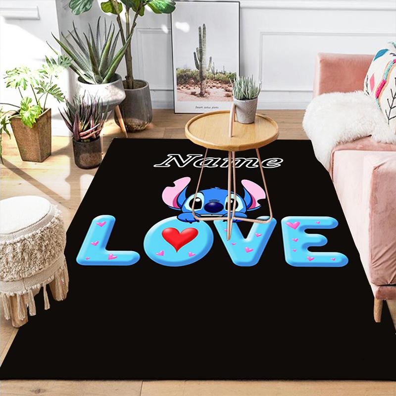 Custom 1Pc Lilo Stitch Adventure Rug Office Carpet Indoor Outdoor Entrance Doormat Nonslip Soft And Comfortable Living Room D916311