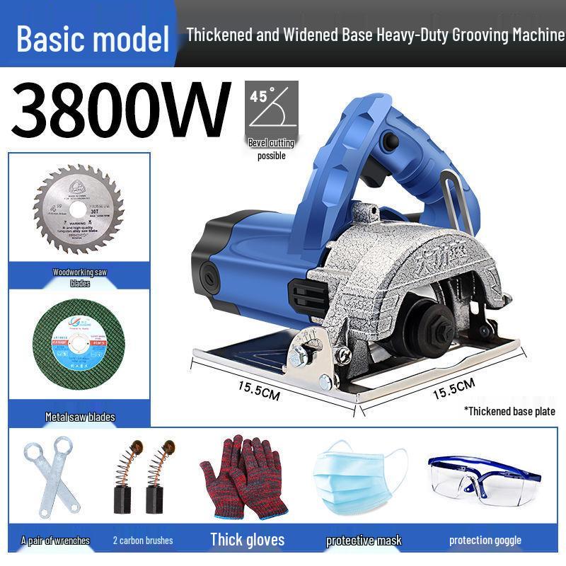 Multifunctional High-Power Electric Cutting and Slotting Machine for Steel, Wood, Marble, Tile, and More