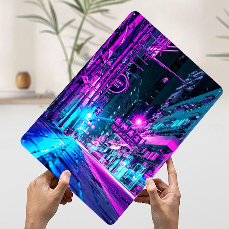 Cyberpunk Tone Printed Poster Customized Wall Art Retro Vintage Metal Tin Signs for Home Office Decor Bedroom Decoration Gaming