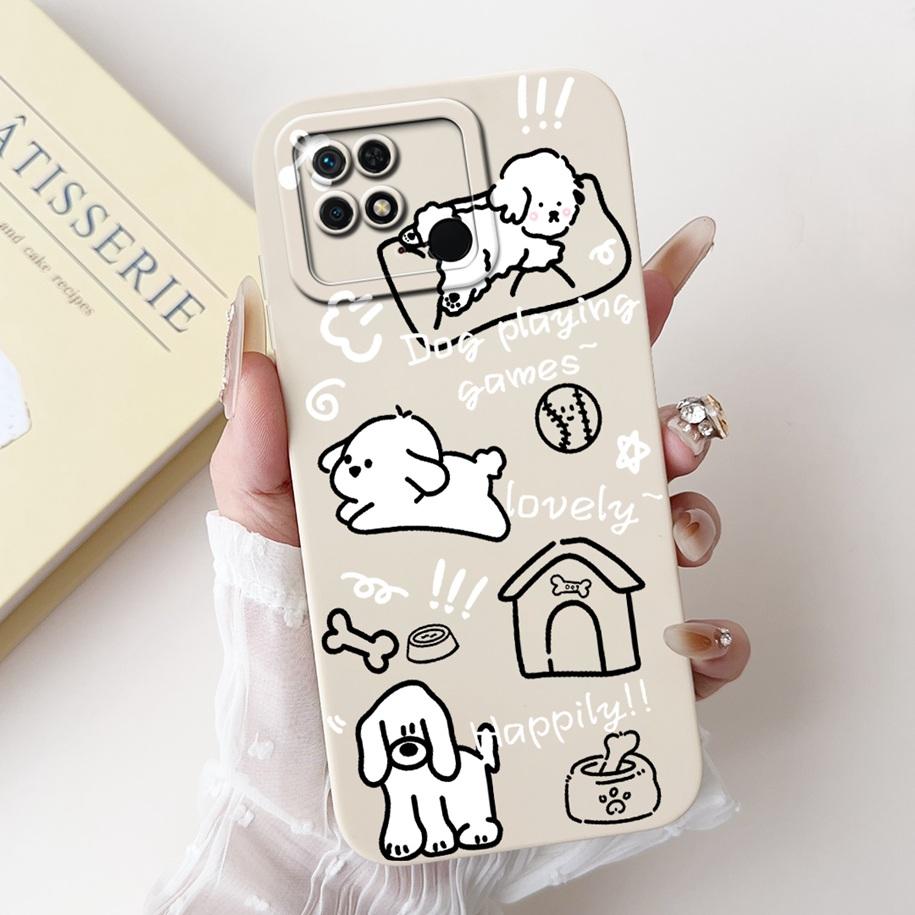 For Xiaomi Redmi 10C Case Cute Panda Rabbit Cartoon Matte Back Cover For Xiaomi Redmi 10 Power Shockproof Bumper Redmi10C Fundas