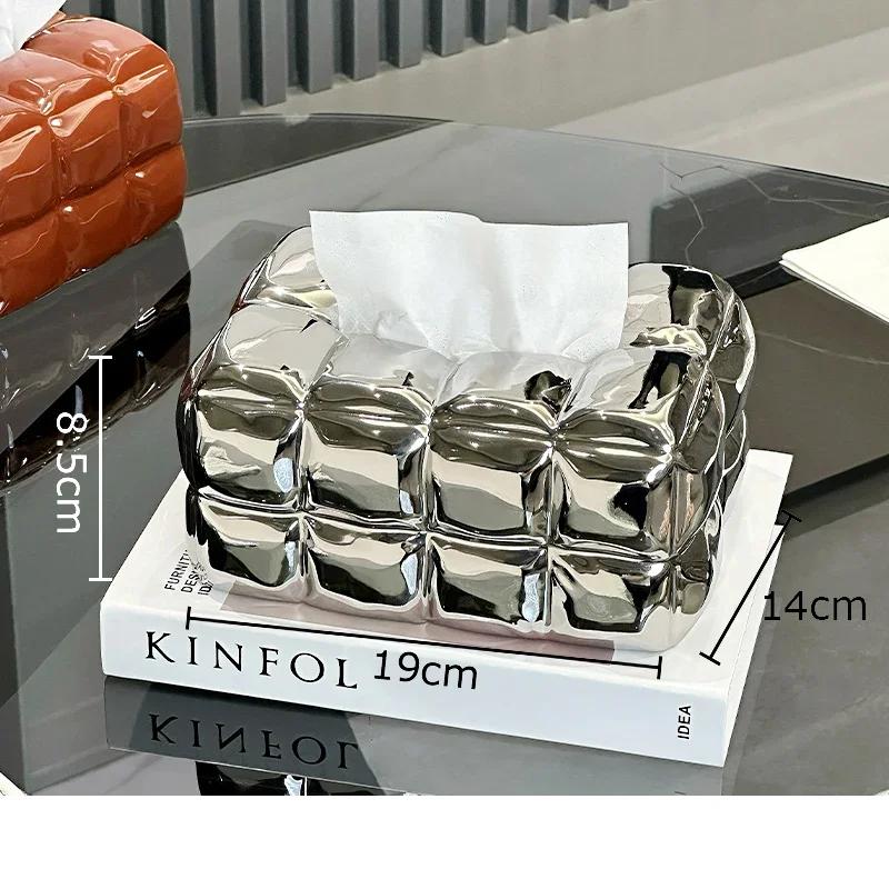 Креативная прямоугольная салфетница в форме хлеба, декорация для журнального столика, письменного стола, керамическая салфетница, футляр для бумажных полотенец для прикроватной тумбочки