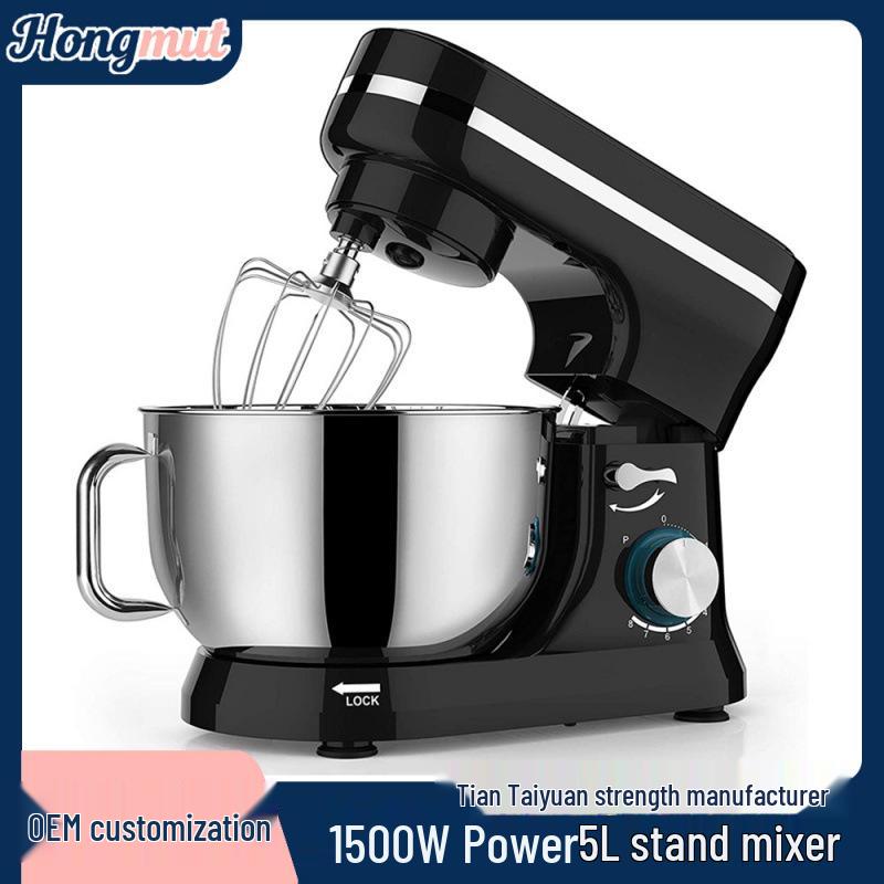1500W Household Chef Stand Mixer, 5L Capacity Dough Kneading Machine In Stock