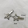 Y2K Silver Star Hair Clips Women Korean Simple Metal Cold Wind Hairpin Girls Sweet Cool Headdress Hair Accessories