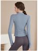 Women's Slimming Lambswool Jacket – Stand Collar, Velvet-Lined, Thick, Stretchy, Warm Yoga Top for Autumn & Winter