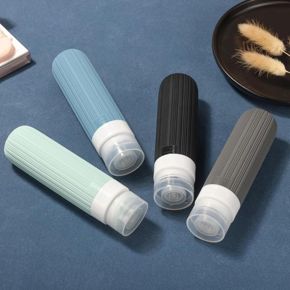 4pcs/set 90ml Squeeze Liquid Bottle Kit Empty Portable Lotion Container  Outdoor