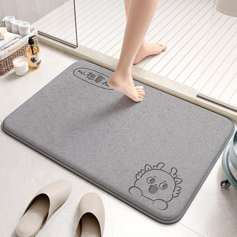 Thickened Memory Cotton Moisture-wicking Floor Mat Bathroom Bathroom Foot Mat Entry Door Mat Slip-resistant Cartoon Soiled No-wash Mat
