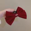 High-End Seersucker Large Bow Hair Clip