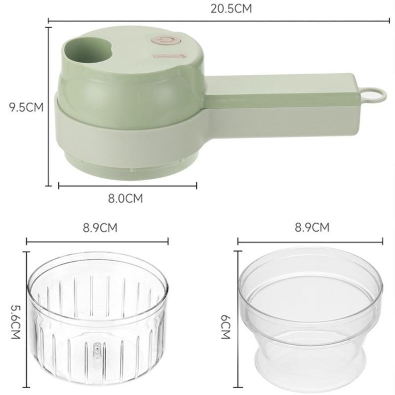 4In1 Electric Vegetable Cutter Set Handheld Wireless Electric Garlic Masher Food Chopper Meat Grinder Machine Food Peel Slice