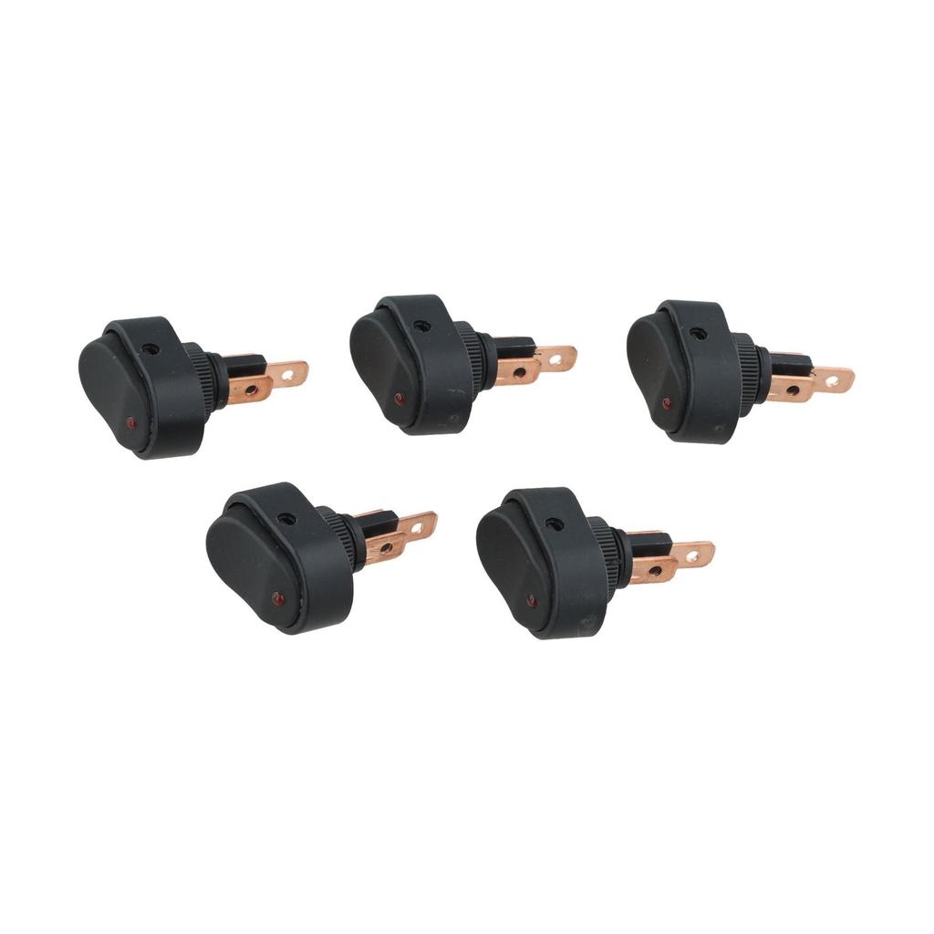 12 Volt 30 Amp Rocker Switch 5 Pack LED Light For Marine Automotive Use