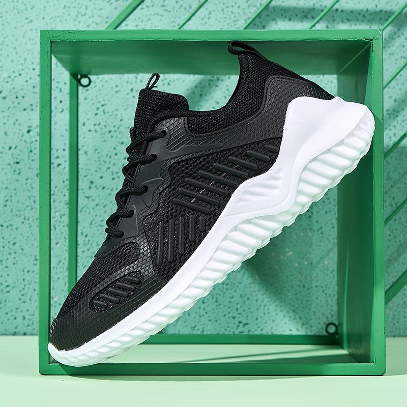 Summer Flyknit Breathable Running Shoes - Unisex, Plus Size, Lightweight, Thick Sole