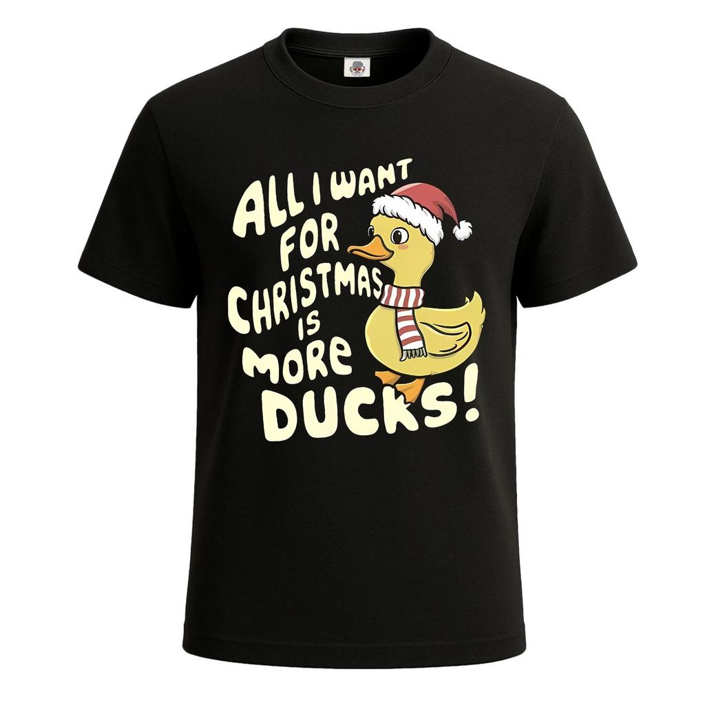 Alles, was ich mir zu Weihnachten wünsche, sind mehr Enten Süßes Hässliches Herren T-Shirt Geschenk Party Tee Top