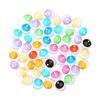 50Pcs/Set Round Eyes 6/10/16/20/25mm Glass Doll Eyes Cabochon Flat Eyeballs Handmade Puppet Decor Toys Accessories DIY Craft