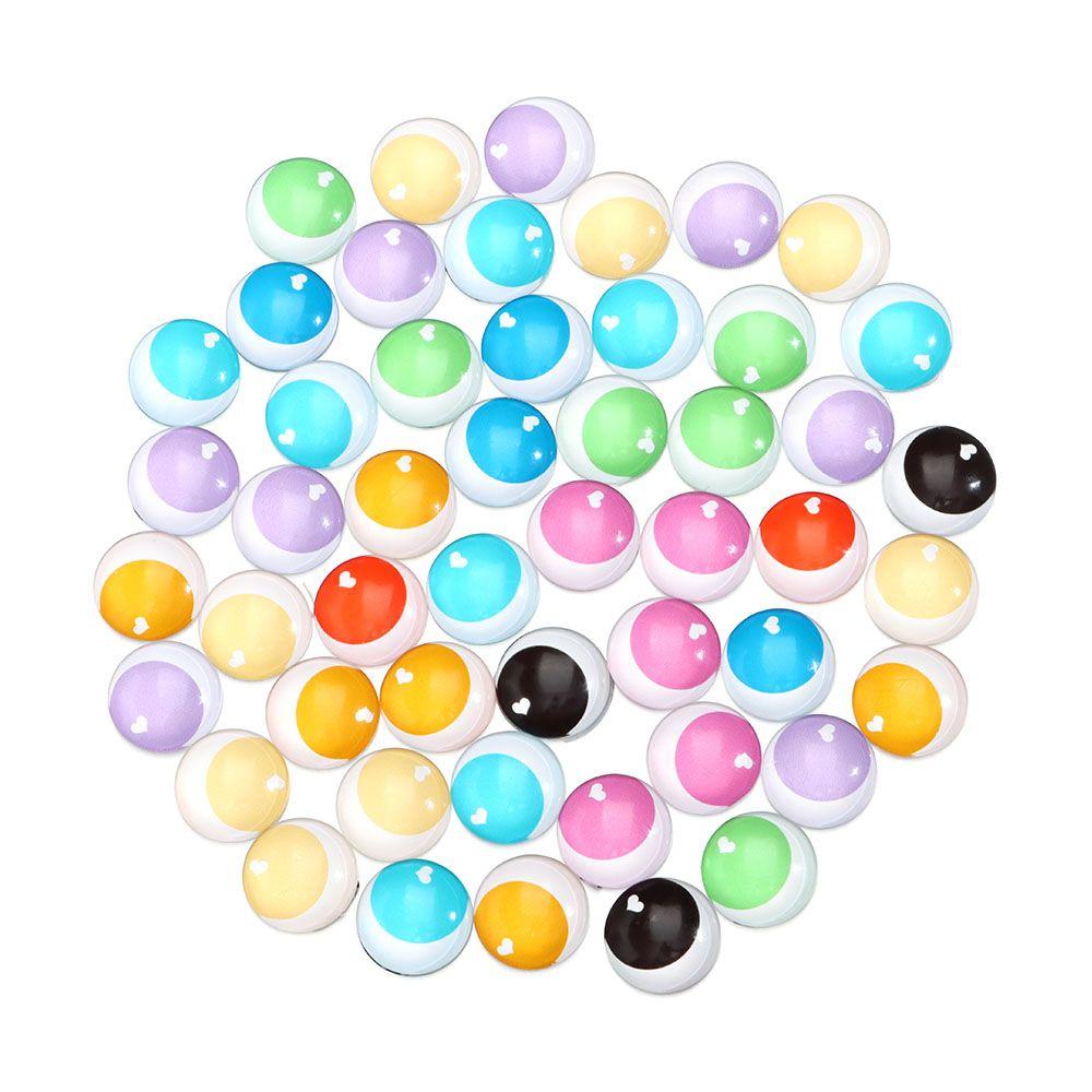 50Pcs/Set Round Eyes 6/10/16/20/25mm Glass Doll Eyes Cabochon Flat Eyeballs Handmade Puppet Decor Toys Accessories DIY Craft