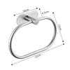 Bathroom Towels Rack Black Washhand Hanger Ring Rail Bar Kitchen Storage Accessories Stainless Steel Towel Holder Self-adhesiv