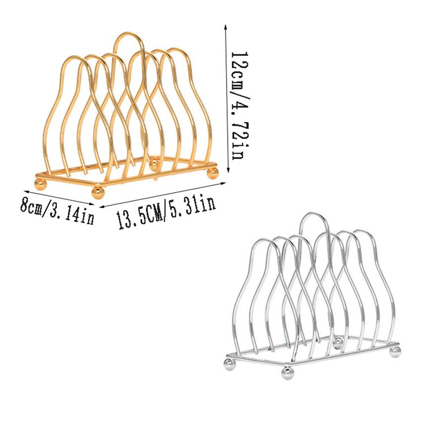 1PCS Kitchen Iron Small Dish Rack Household Gold and Silver Triangular Shelves Cupboard Dish Storage Draining Shelf