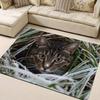 1Pcs Anti Fatigue Kitchen Rugs,  Cat in Grass Print Waterproof Non-Slip Thick Cushioned Kitchen Mat Heavy Duty Comfort Standing Mat for Kitchen