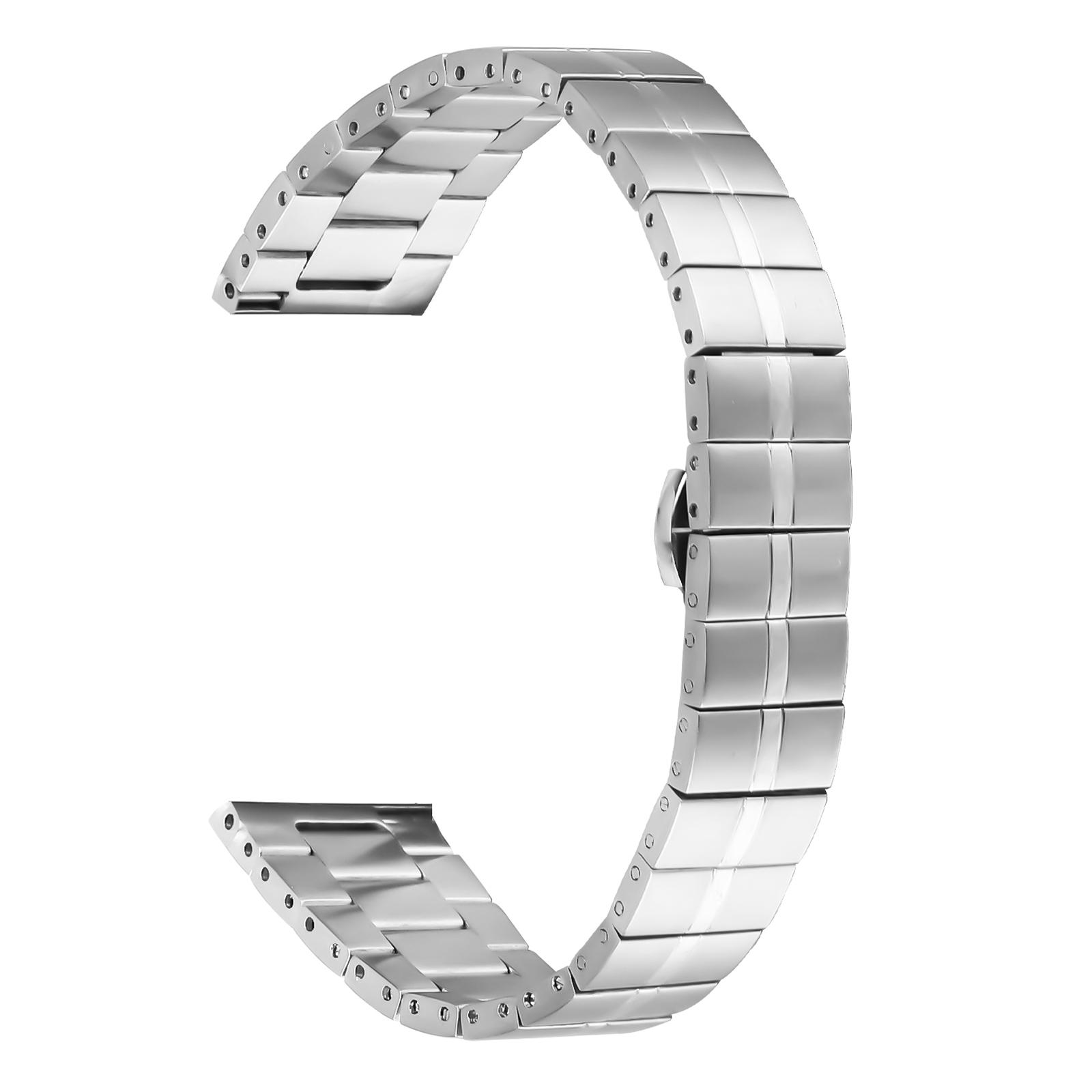 

For Garmin Venu/Forerunner 55 Stainless Steel Strap Line Design Replacement Wrist Band Silver