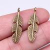 Feathers Leaf Nature Charm Antique Bronze Zinc Alloy Jewelry Making Supplies Bracelet Making Style Pendants