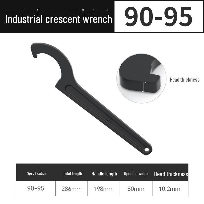 Cheie universală reglabilă în formă de semilună pentru contoare de apă - Design cu cârlig pentru absorbția șocurilor