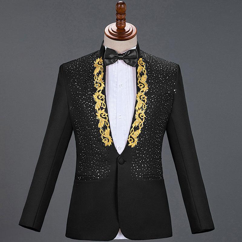 Black Suit Wedding Party Best Man Fitted Casual Business Host Men's Suit Regular 3 Piece Jacket + Trousers
