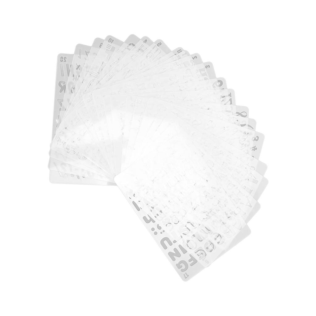 20Pcs Hollow Painting Templates PET Letters Numbers Copy Drawing Stencils for DIY Crafts Making