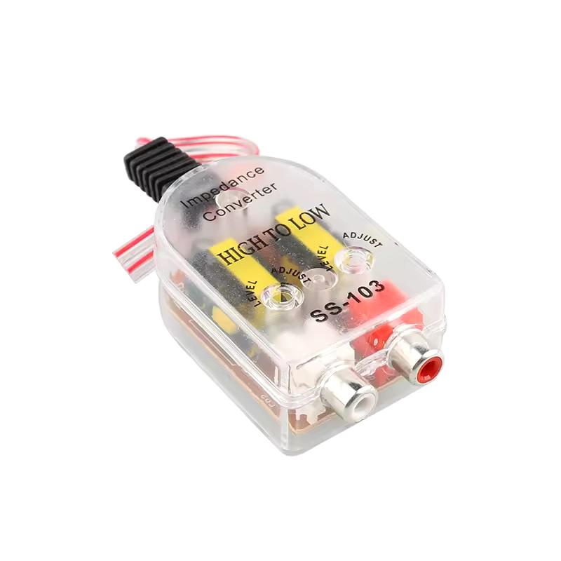 12V Universal Car High To Low Impedance Converter Speaker To Rca Line Car Converter High Quality Product Parts Accessorie