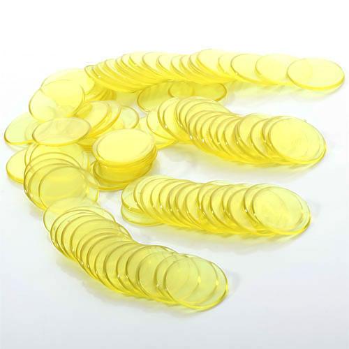 4 Colors Bingo Games Chips Markers for Cards Game Plastic 3/4 Inch Pack of 100