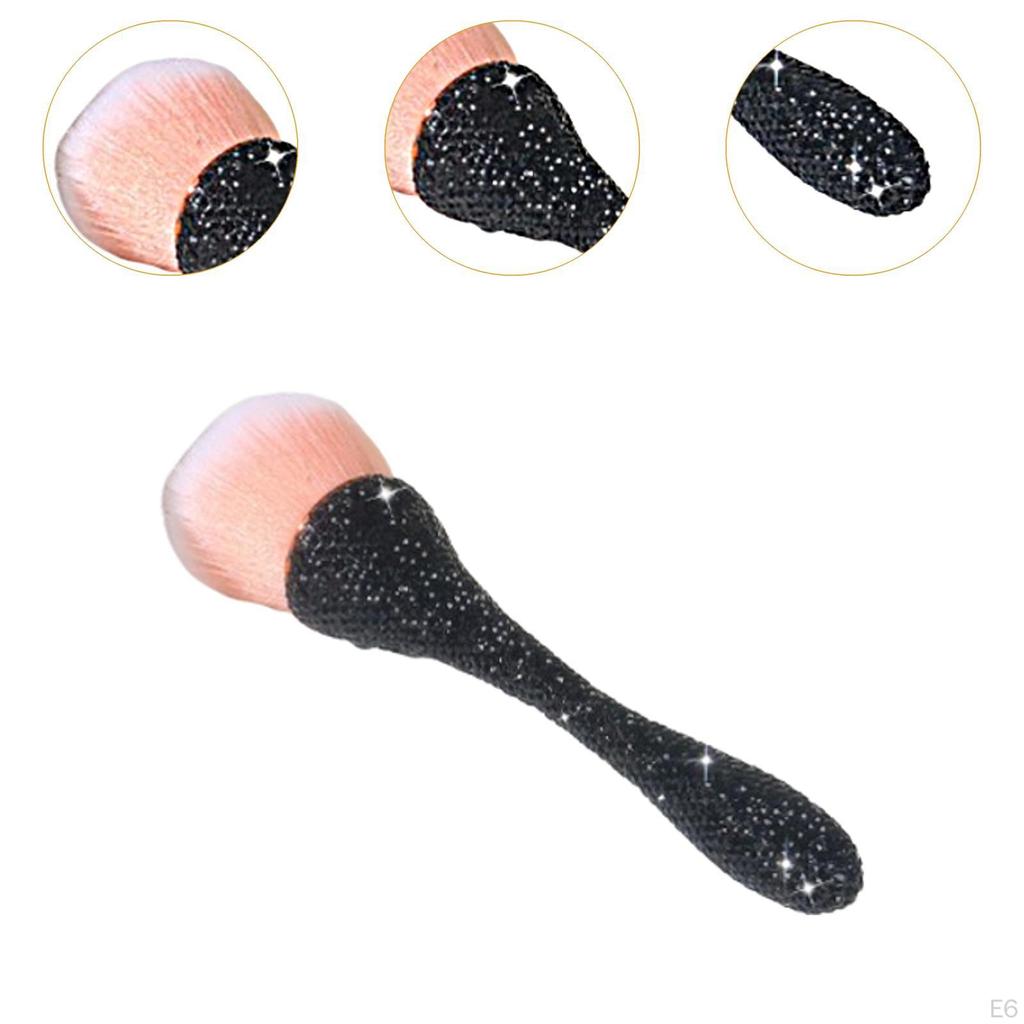 Blush Brush Powder Makeup Tool Soft Shiny Handle Lightweight Loose