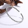 New Thai silver Fried Dough Twists Braided For Women 925 Sterling Silver Personalized Aged Hemp Opening Bacelets TYB611