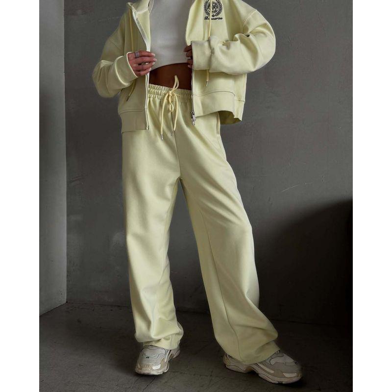 European and American Hoodie Casual Simplicity Zip-up Sports Trousers Hoodie Set Sports Trousers Suit