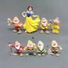 8Pcs/Set Q Vesion Princess Snow White And The Seven Dwarfs Figure Toy Model Dolls Gift For Children Hot Fashion Decor