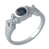 Anillo de plata con zafiro natural (2009016)