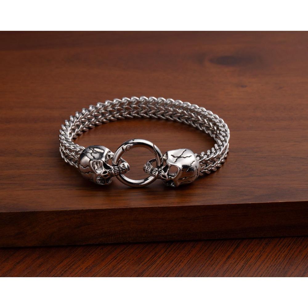 Men's Bracelet Retro Punk Style Stainless Steel Snake Head Beast Head Skull Jewelry Does Not Fade