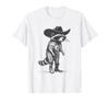 Vintage Mýval Kovbojka Kovboj Trash Panda Western Country Tričko