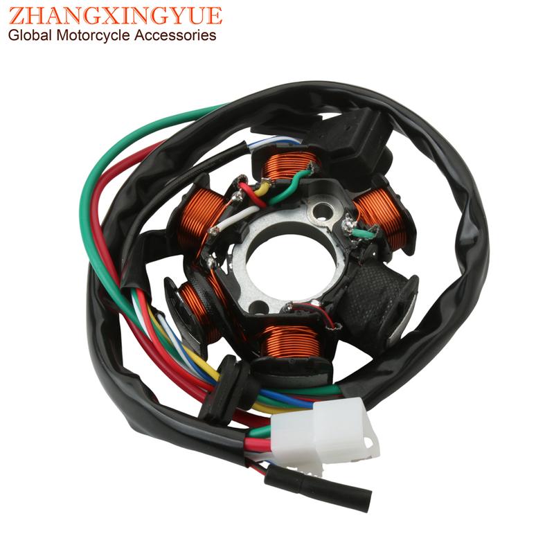 Scooter 6-Coil Dio50 Magneto Stator For Honda Dio AF17 AF18 AF27 AF28 Bali50 SFX50 50cc 2-Stroke