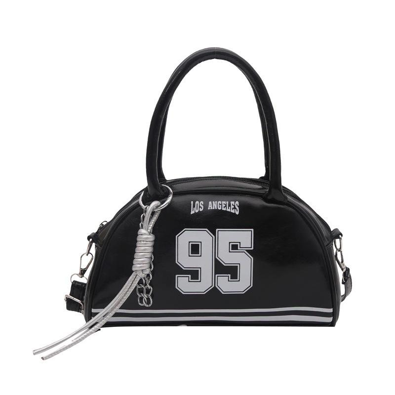 American retro portable bowling bag women's 2025 autumn and winter new fashion saddle bag versatile shoulder messenger bag