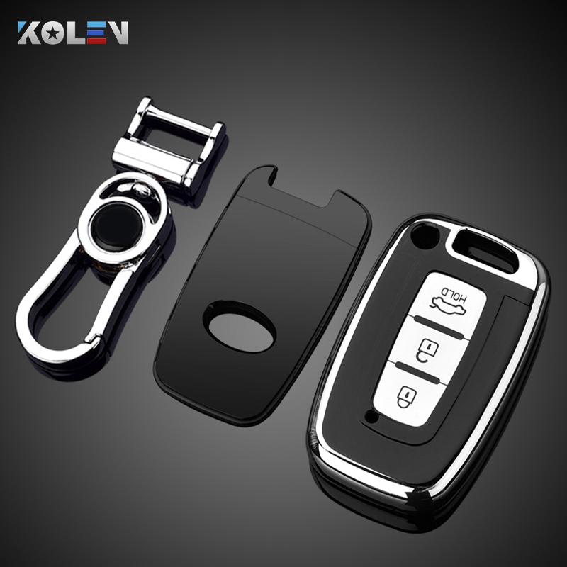 Soft Tpu Auto Smart Key Fob Cover Case Housing Fit For Hyundai Solaris Hb20 I30 Veloster Sr Ix35 Elantra Accent Fit For Kia Rio Sportage K2 K3