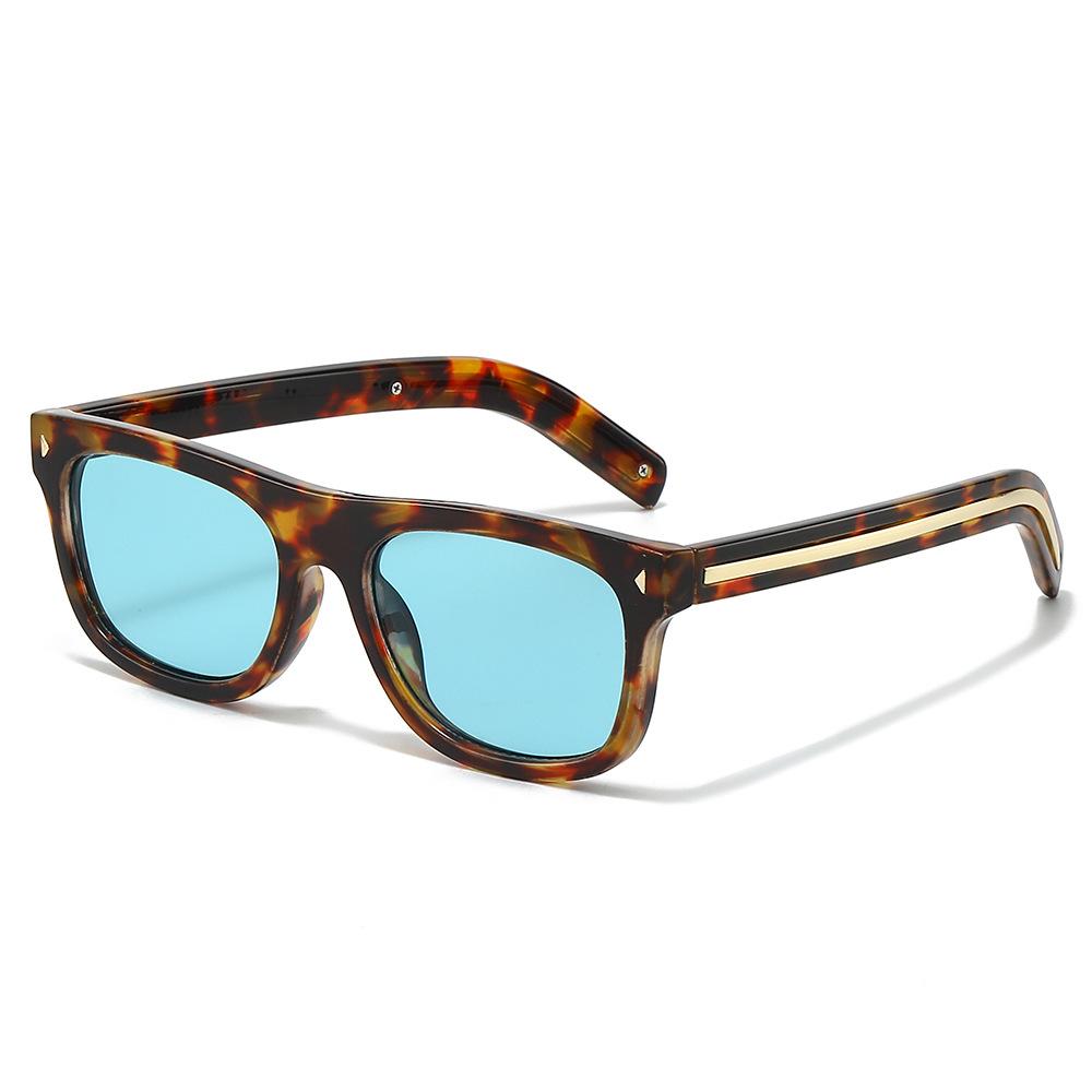 New Fashion Retro Large Square Frame UV 400 Sunglasses Personalized Light Weight Eyewear Outdoor Traveling Sunscreen Eyeglasses