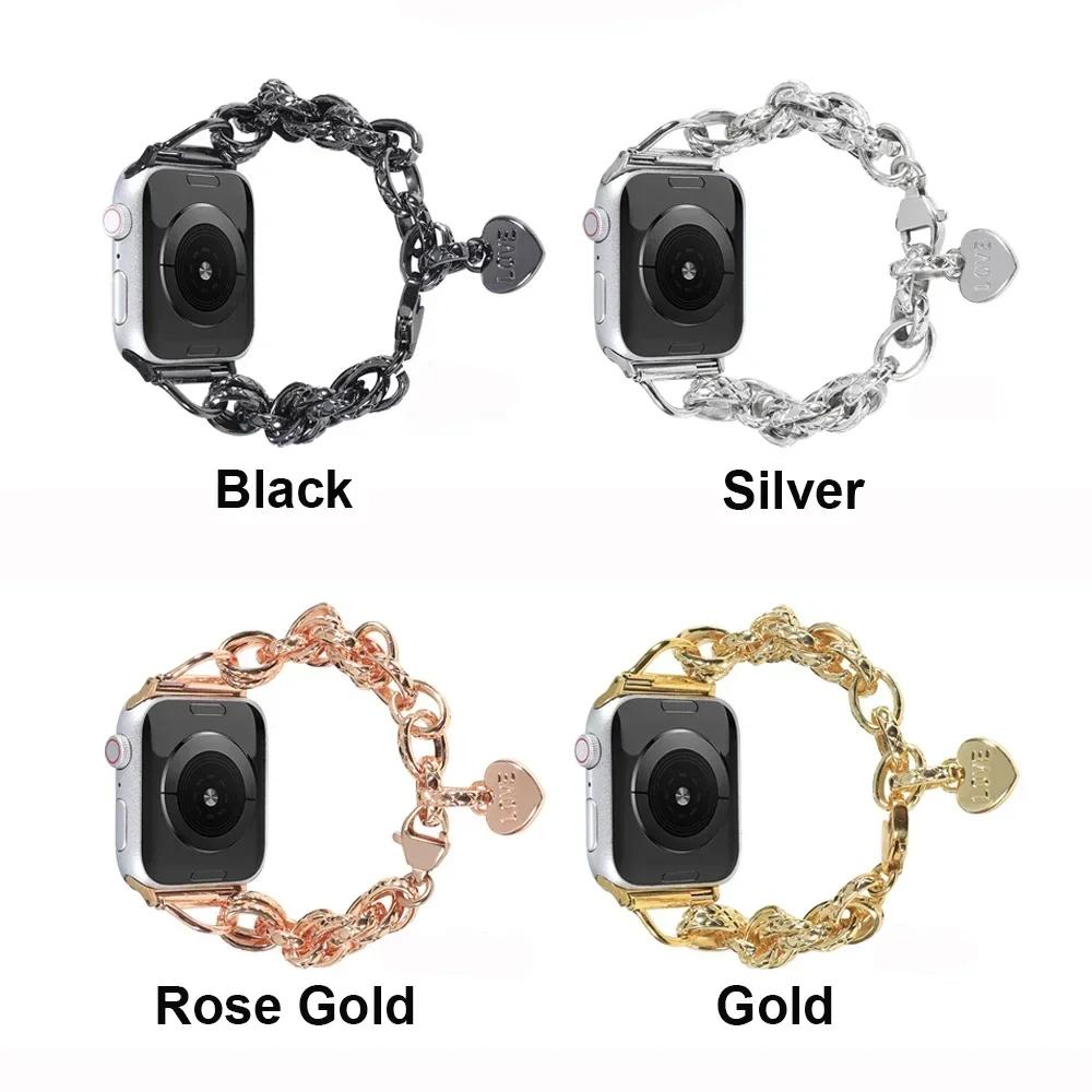 Luxury Strap for Apple Watch 10 Ultra 46mm 9 8 7 Band 42mm 45mm 41mm Women Belt Bracelet iWatch Series 6 SE 40/44/49mm Watchband