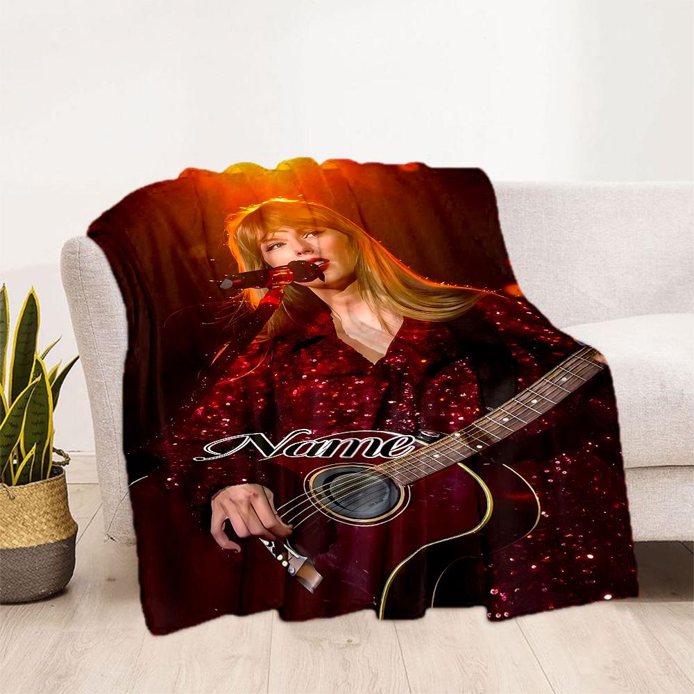 Stage Performance Sparkle Personalized Name Blanket Lightweight Personalized Blanket Comfortable Versatile for Picnics Home Decor Living Room Bed