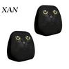 Vehicle Interior Comfort Accessories Halloween Car Headrest Cover, Scary Pattern Print Stretchable Soft Fabric Guard Protector, Breathable Polyester